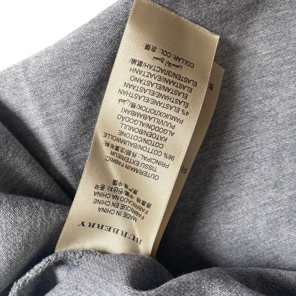 Burberry brit nova check short sleeve top polo t-shirt gray S/P - Picture 5 of 11